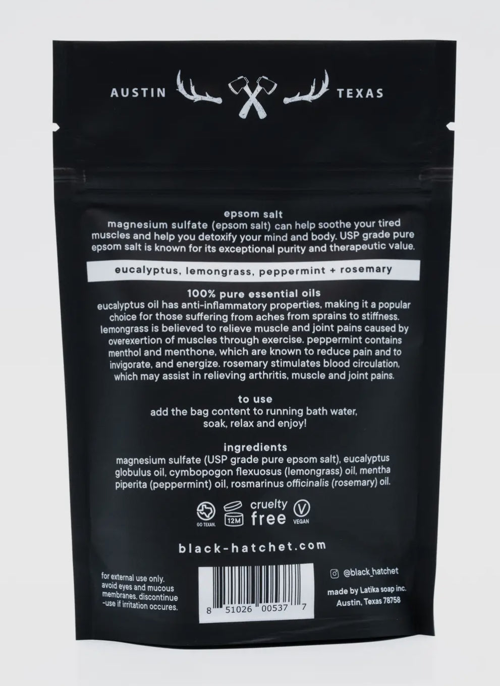 Black Hatchet Bath Soak – Muscle