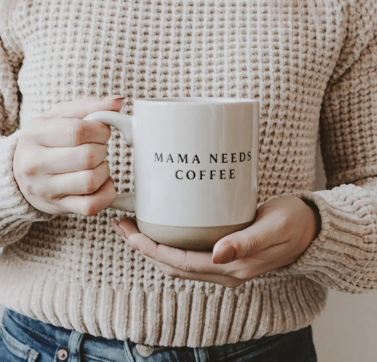 Mama Needs Coffee Stoneware Mug