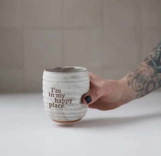 I'm in my happy place Tumbler - Handmade